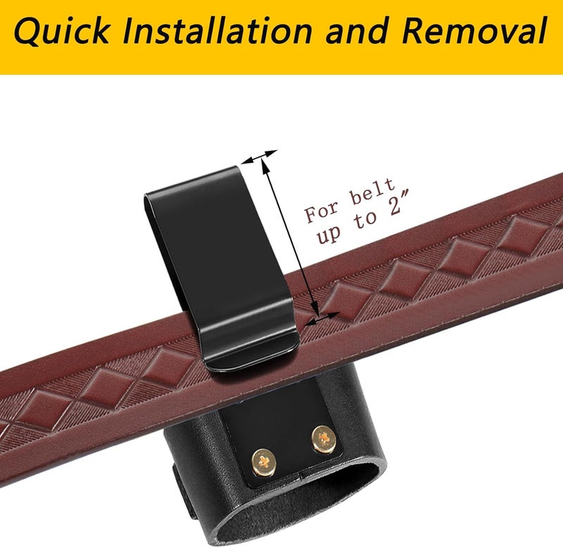 compuda Hammer Holder,Hammer Holder for Belt,Hammer Loop,Hammer Holster,Clip-On Tool Belt Holster Holds Hammers,Hatchet, or Mallet, Leather Hammer Holdert - Image 5